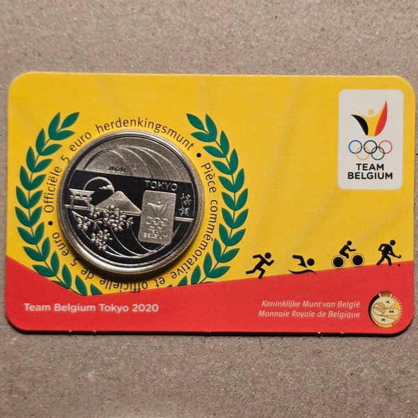 Belgique - 2020 - 5 euros - Tokyo 2020 (coincard)