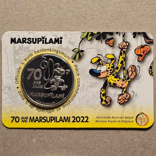 Belgique - 2022 - 5 euros - 70 ans de Marsupilami (coincard)