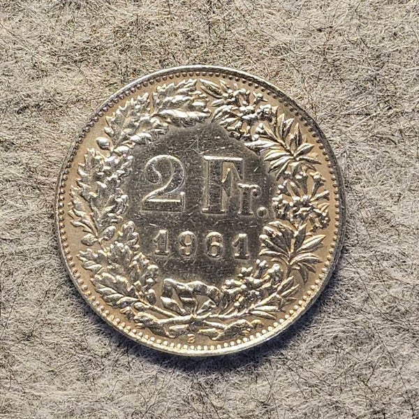 Suisse - 1961 B - 2 francs (argent)