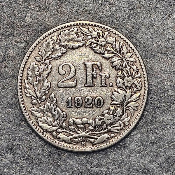 Suisse - 1920 B - 2 francs (argent)