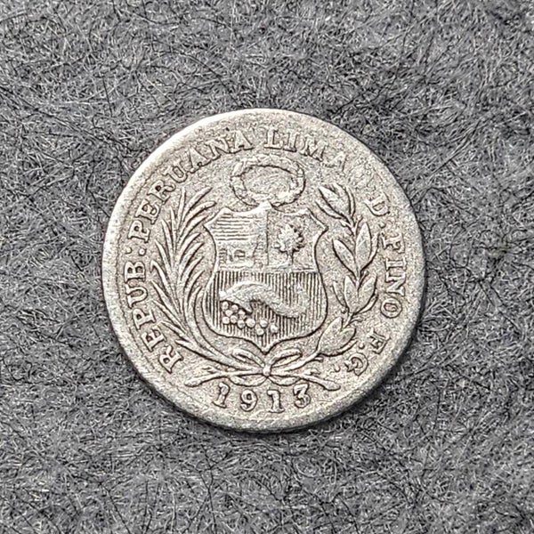 Pérou - 1913 FG - 1/2 dinero (argent)