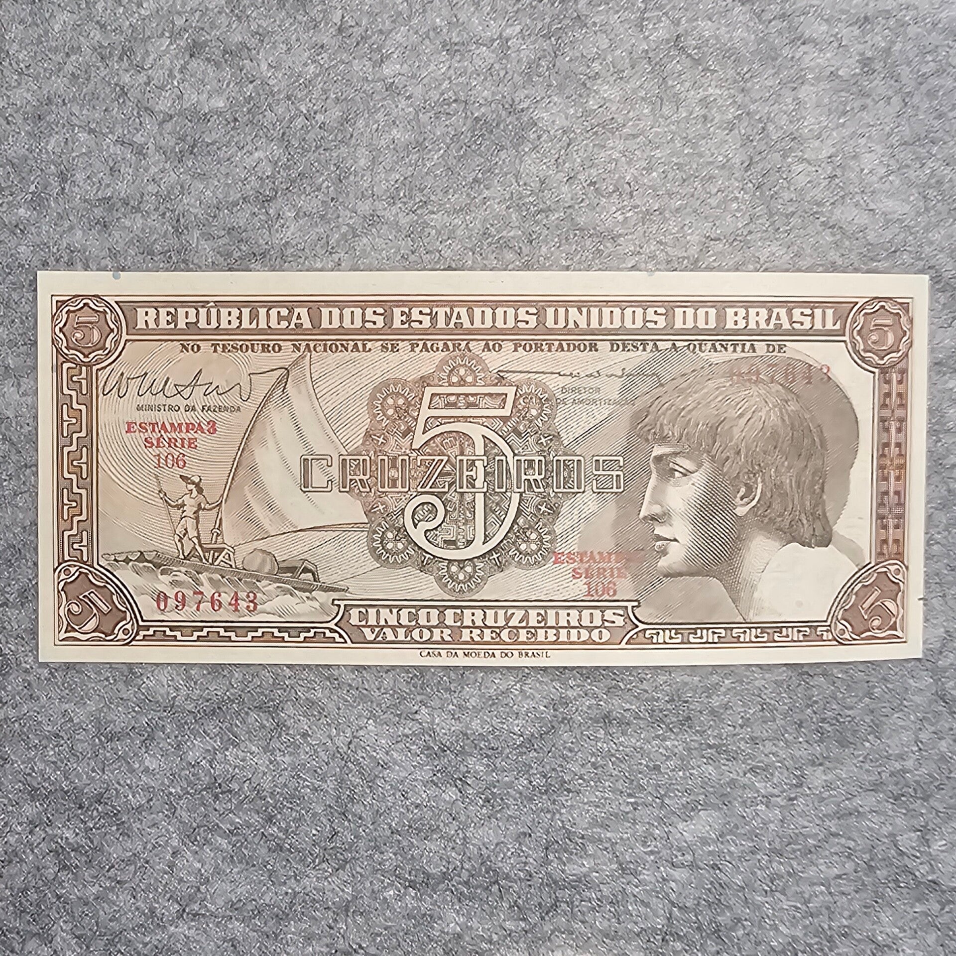 Brésil - n.d. (1962) - 5 cruzeiros (Valor Recebido)