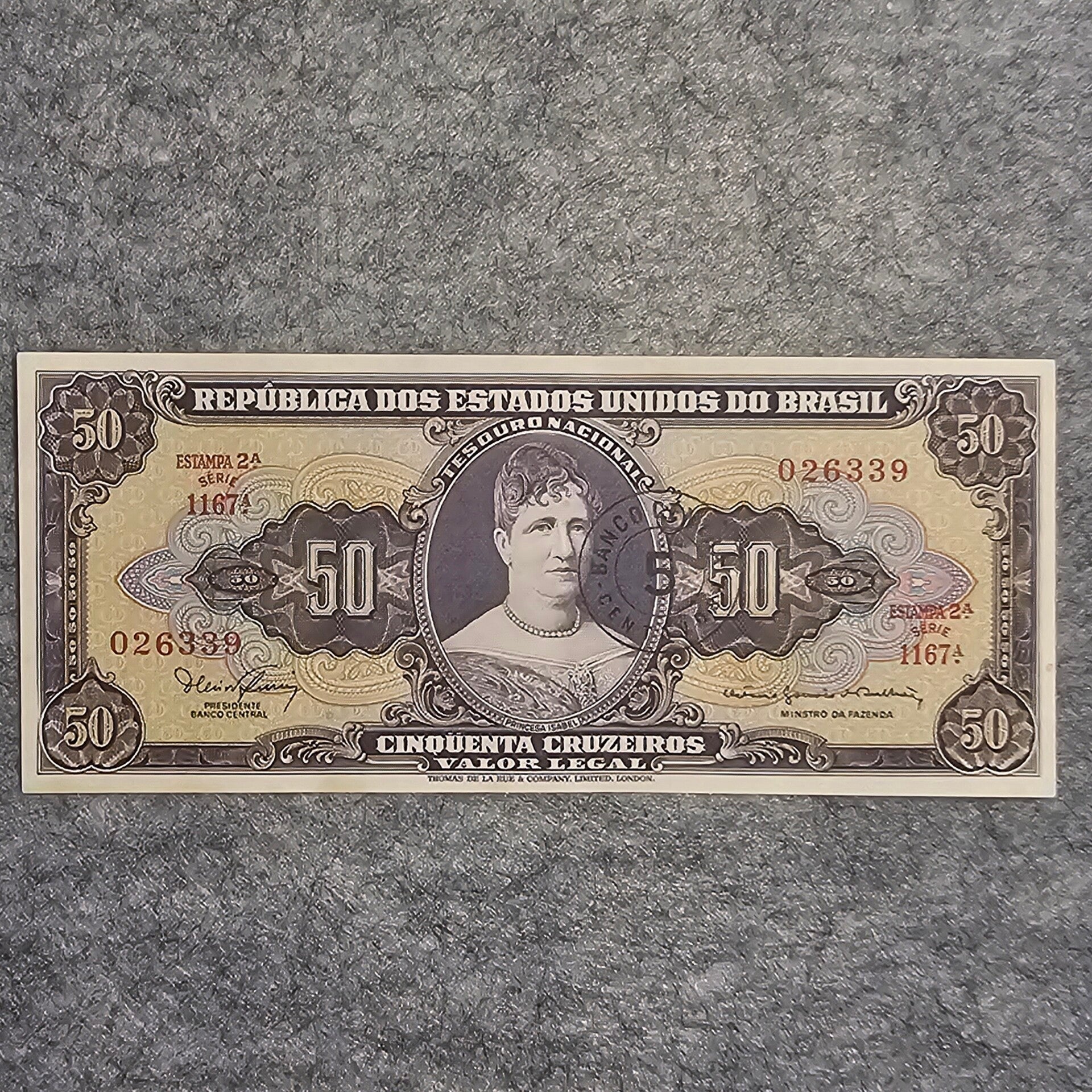 Brésil - n.d. (1966) - 5 centavos (stamped on 50 cruzeiros)