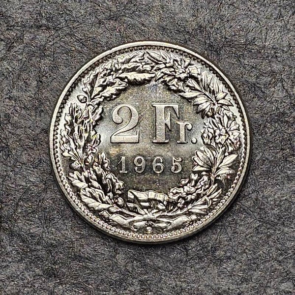 Suisse - 1965 B - 2 francs (argent)