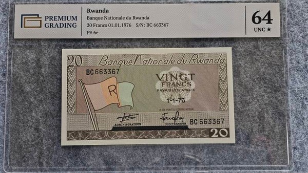 Rwanda - 1976 - 20 francs - PG64 UNC*