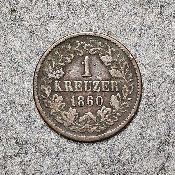 Allemagne, Grand-duché de Baden - 1860 - 1 kreuzer