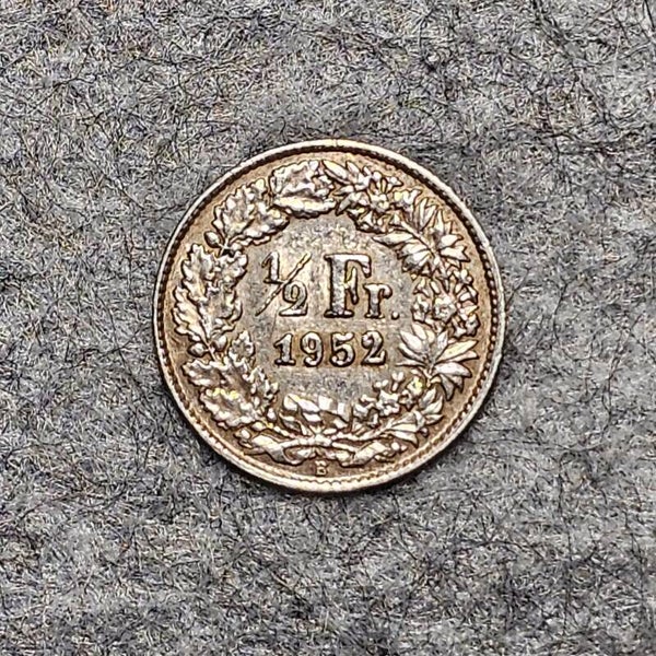 Suisse - 1952 B - 1/2 franc (argent)