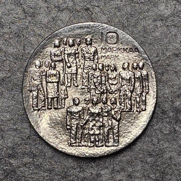 Finlande - 1977 - 10 marks (argent)