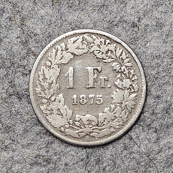 Suisse - 1875 B - 1 franc (argent)