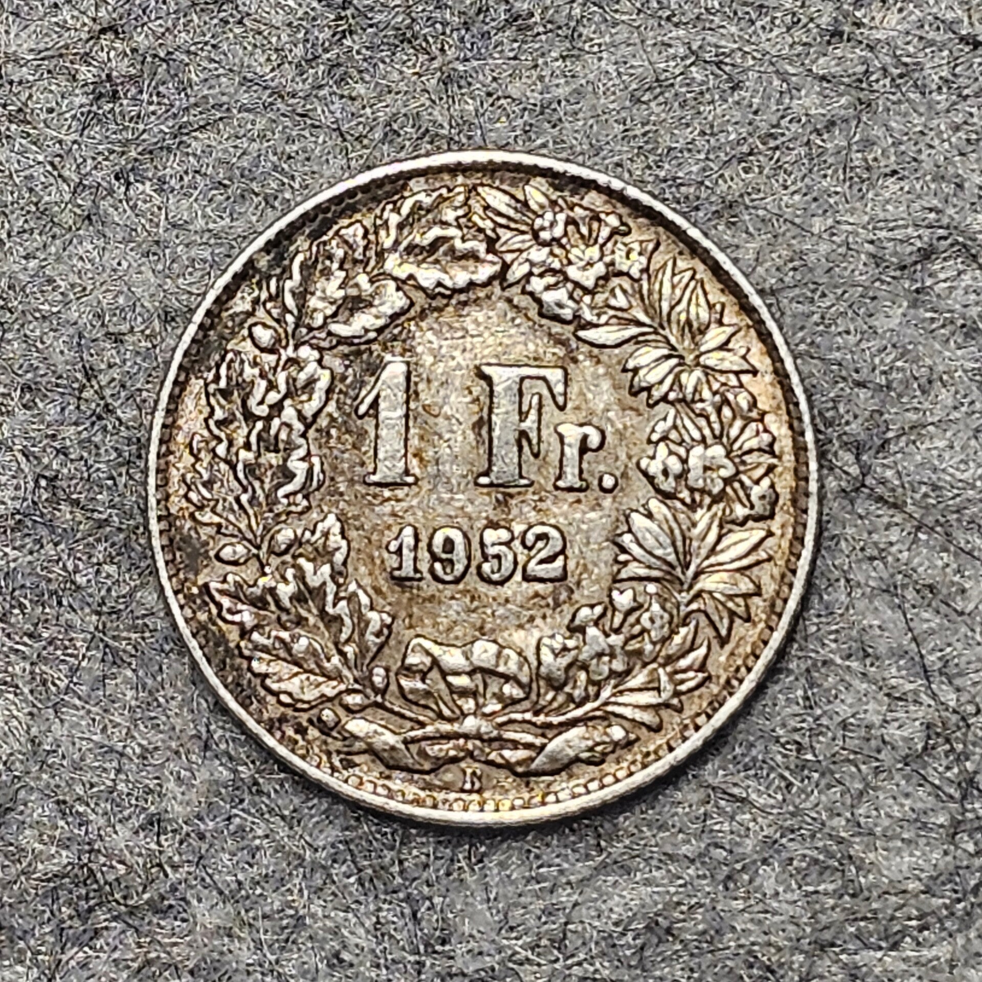 Suisse - 1952 B - 1 franc (argent)