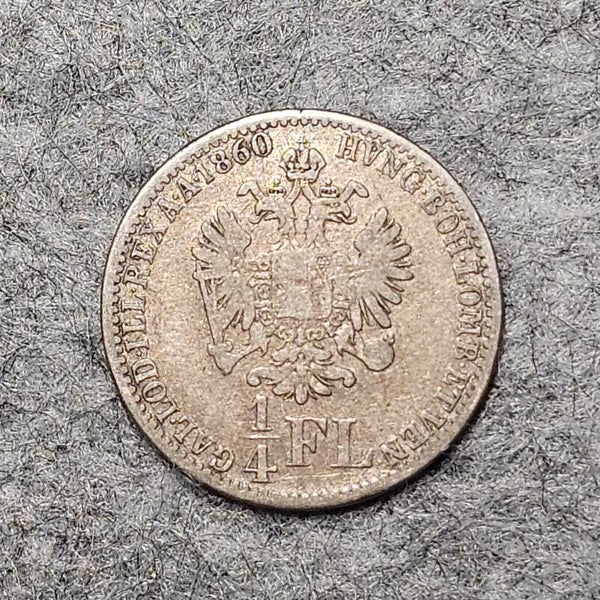 Autriche (Empire) - 1860 A - 1/4 florin (argent)