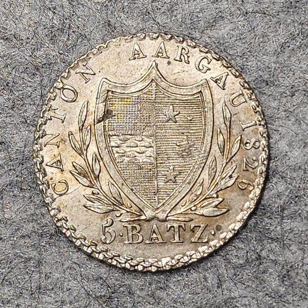 Argovie, Canton - 1826 - 5 batzen (argent)