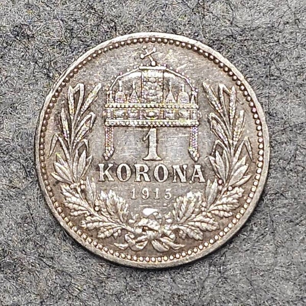 Hongrie - 1915 - 1 korona (argent)