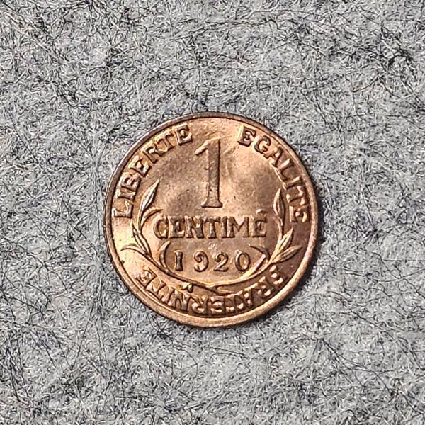 France - 1920 - 1 centime (Daniel-Dupuis)