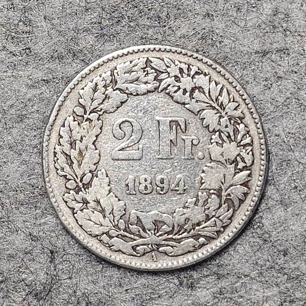 Suisse - 1894 B - 2 francs (argent)