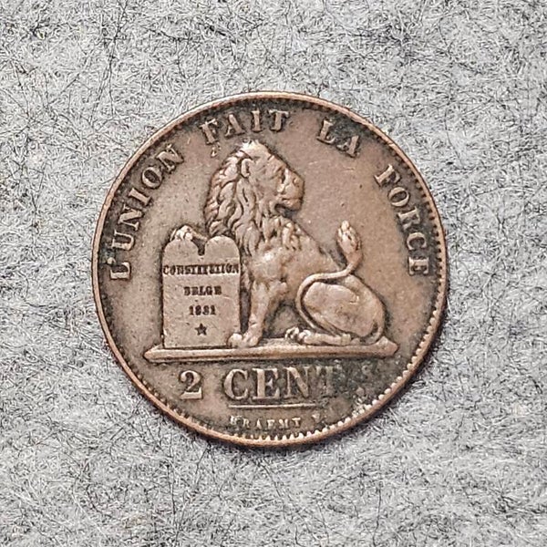 Belgique - 1870 - 2 centimes, légende française