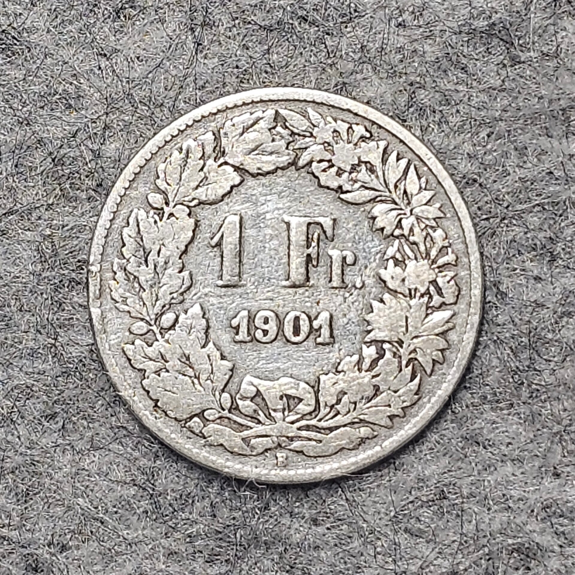 Suisse - 1901 B - 1 franc (argent)