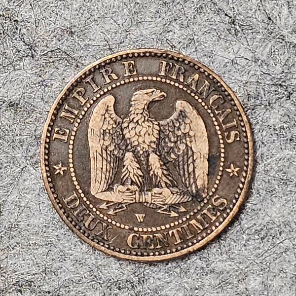 France (Empire) - 1857 W - 2 centimes - Napoléon III