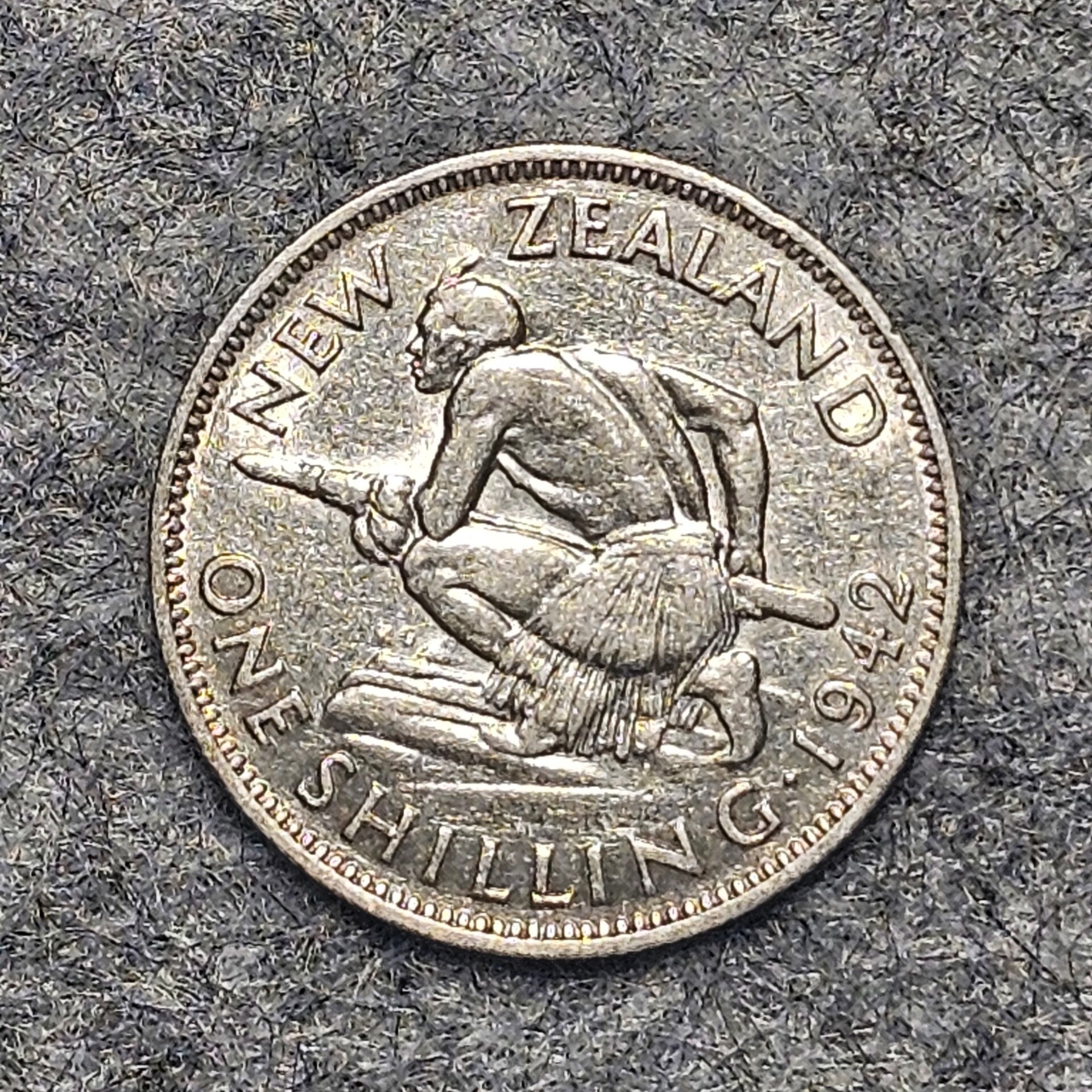 Nouvelle-Zélande - 1942 - 1 shilling (argent)