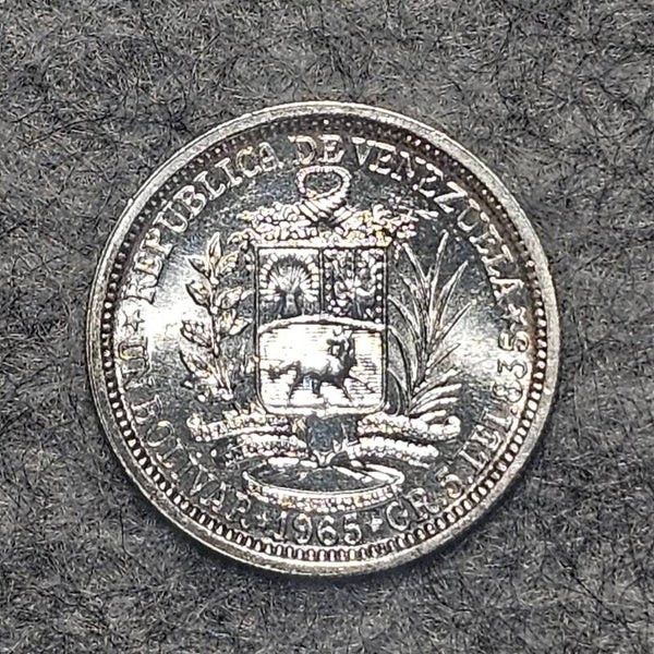 Vénézuela - 1965 - 1 bolivar (argent)