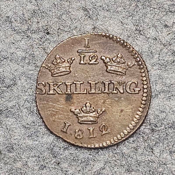 Suède - 1812 - 1/12 skilling