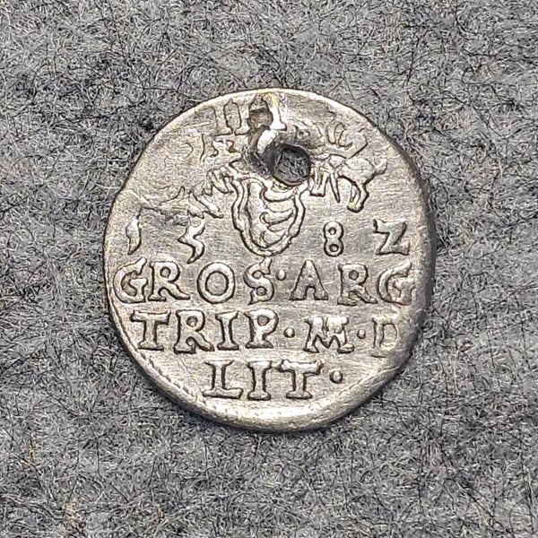 Pologne-Lituanie - 1582 - 3 grosze/trojak (argent)