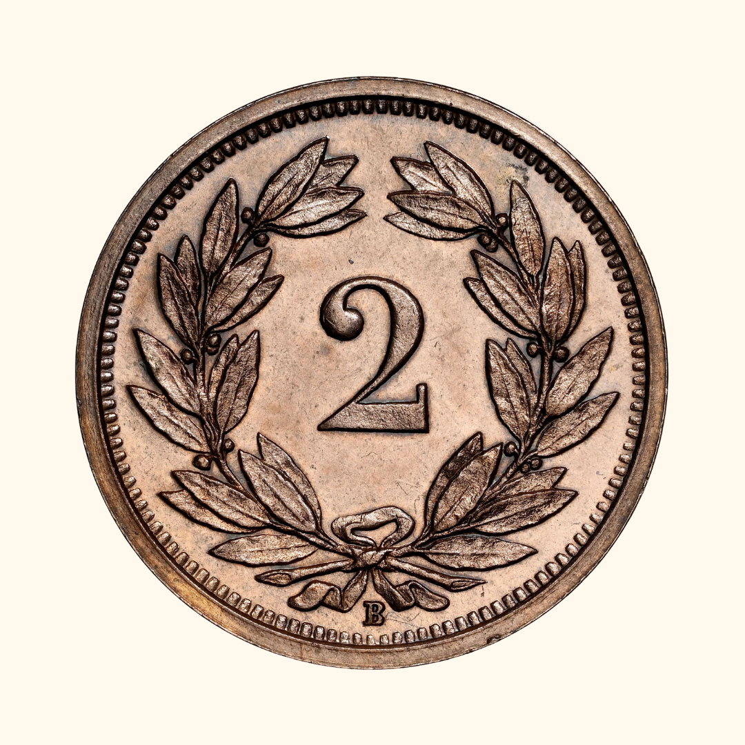 Monnaie en francs suisse - 2 centimes