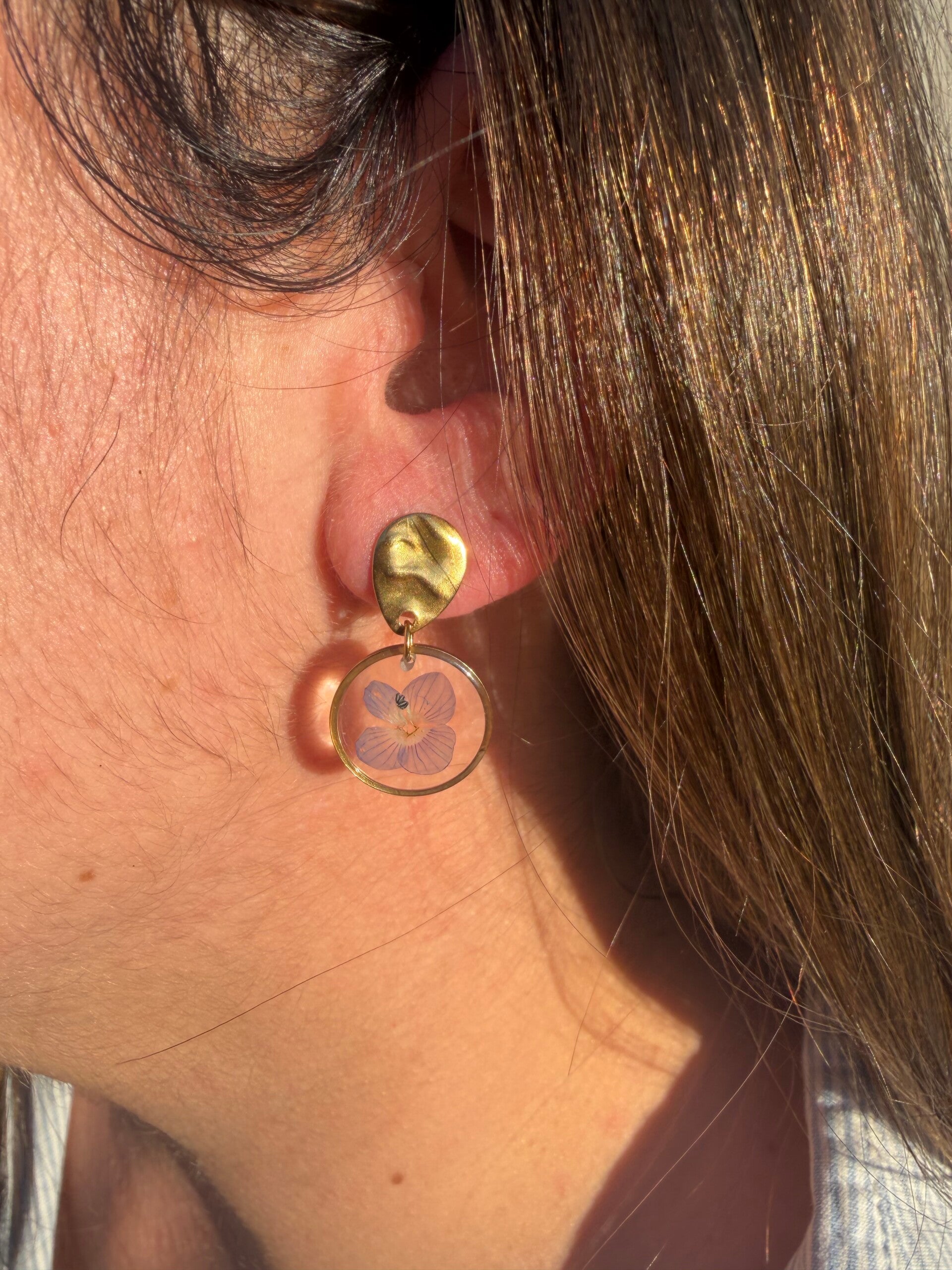 Boucles d'oreilles Gabrielle petite ronde