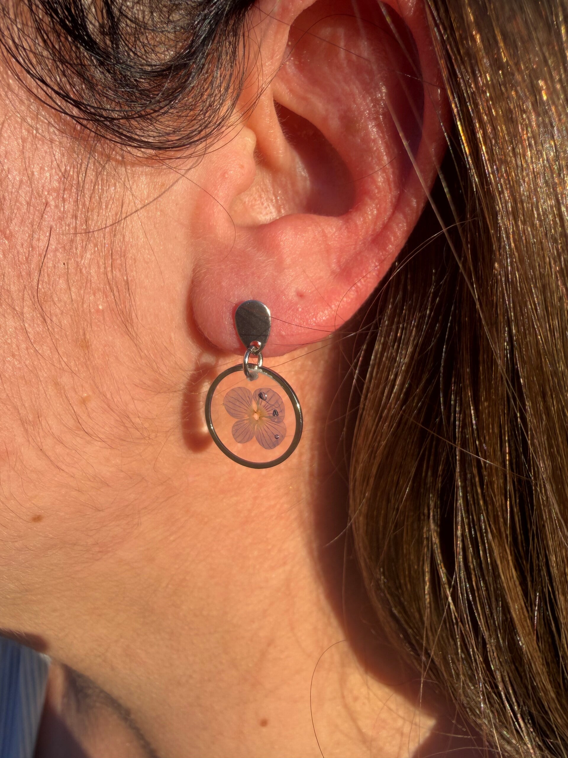 Boucles d'oreilles Gabrielle petite ronde