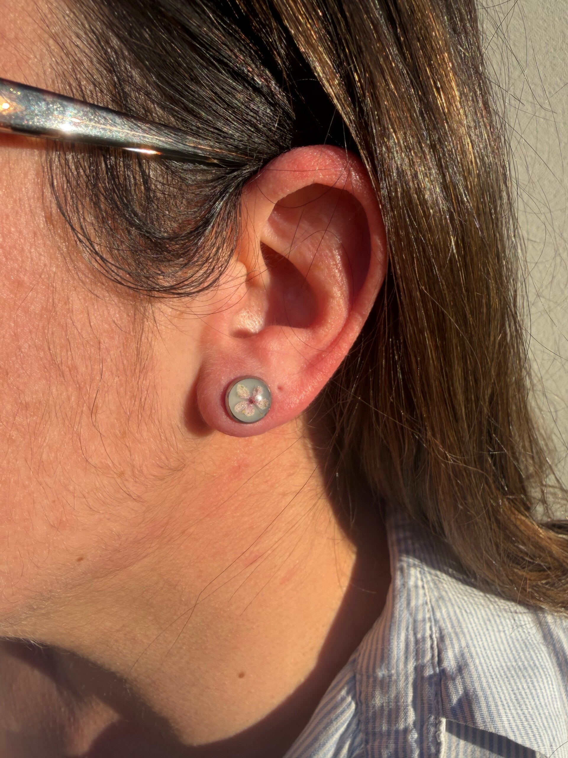 Boucles d'oreilles Sophia blanche
