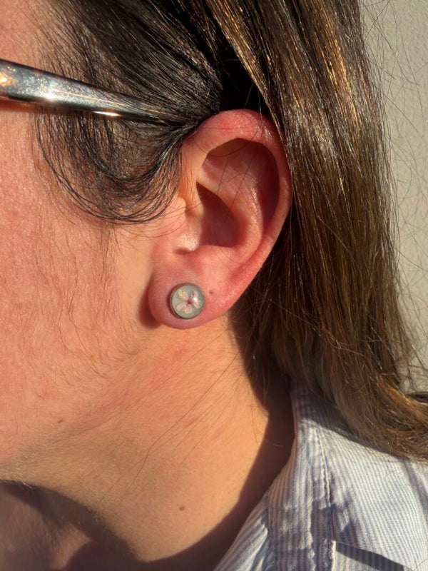 Boucles d'oreilles Sophia blanche