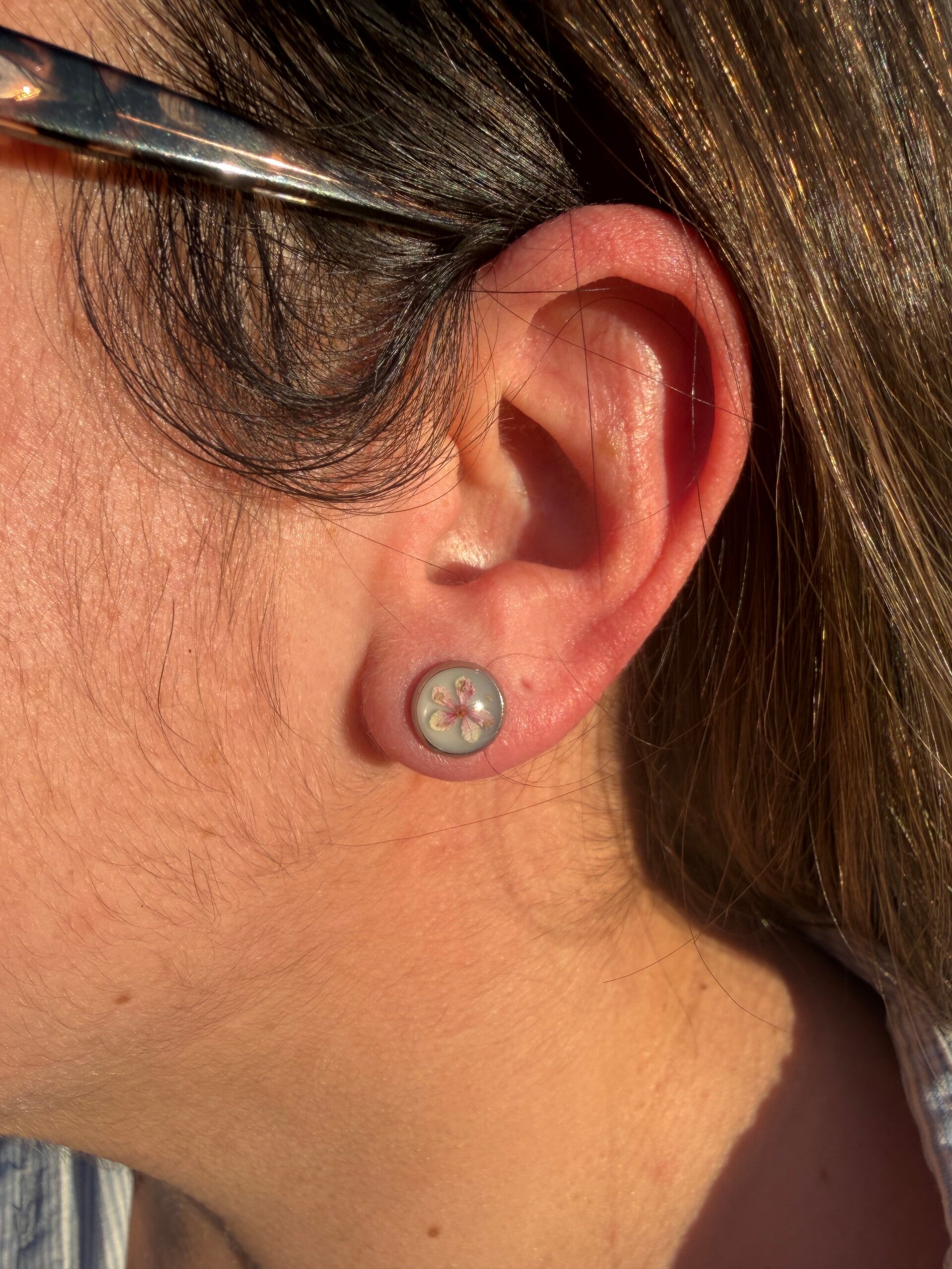 Boucles d'oreilles Sophia blanche