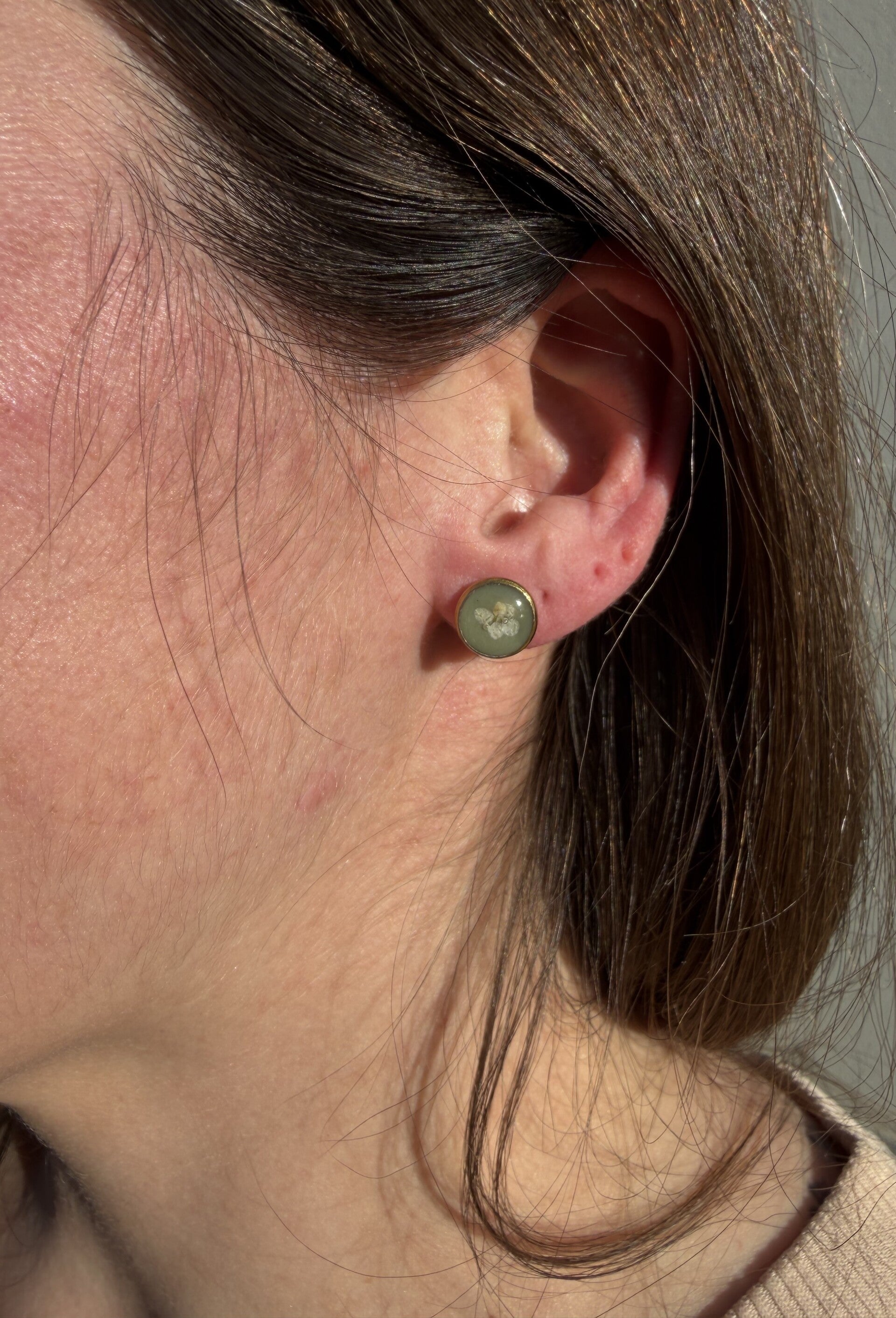 Boucles d'oreilles Sophia verte