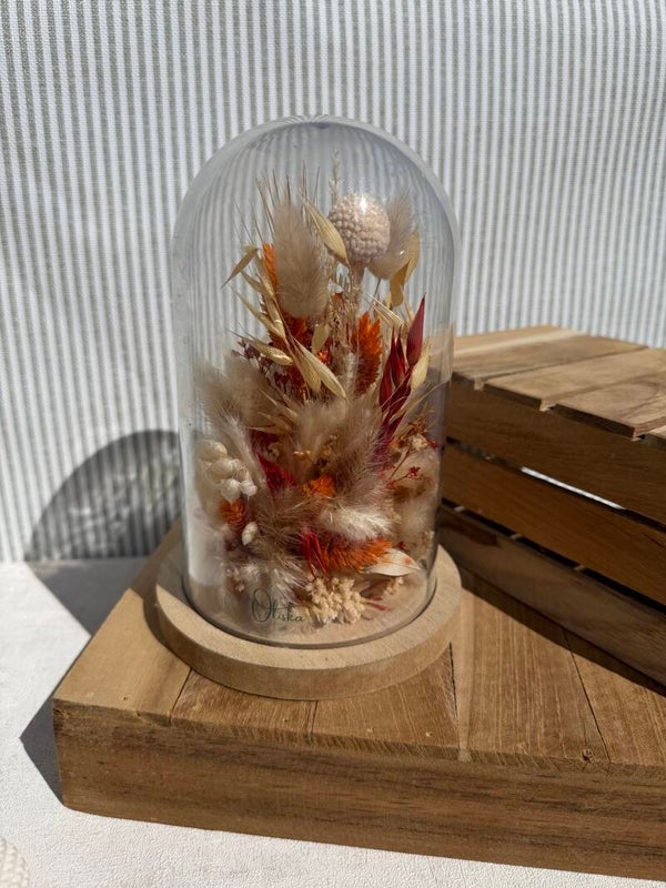 Cloche de fleurs séchées Chaleur