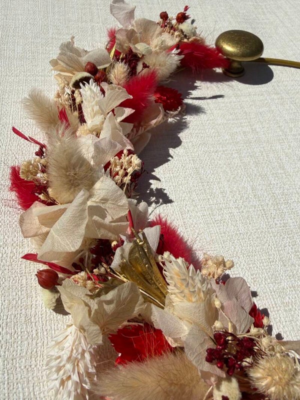 Couronne de fleurs séchées Intense