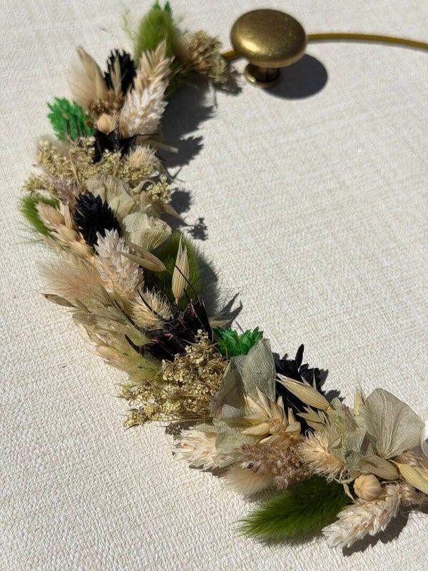Couronne de fleurs séchées Naturel