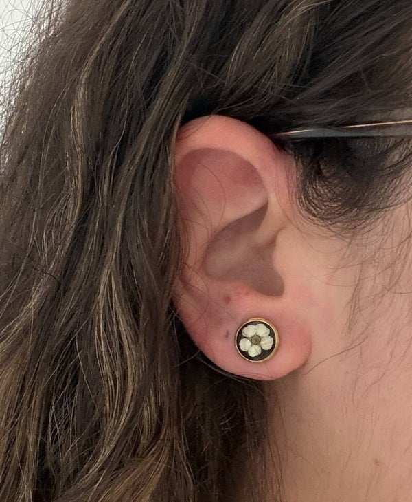 Boucles d'oreilles Sophia noire
