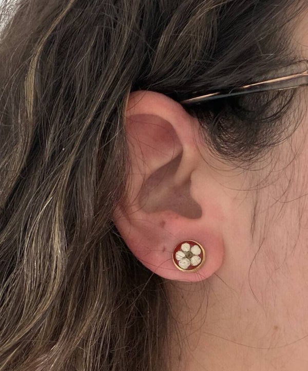 Boucles d'oreilles Sophia rouge