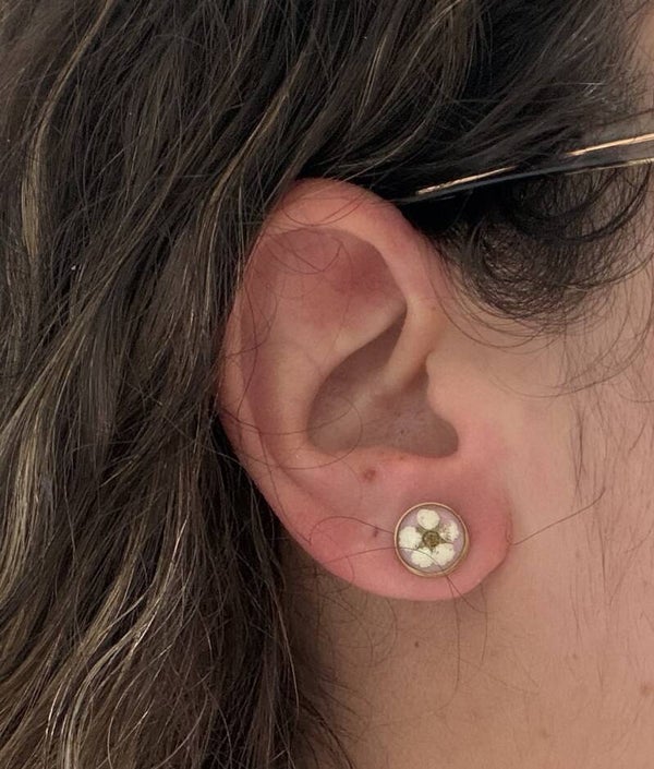 Boucles d'oreilles Sophia rose pâle