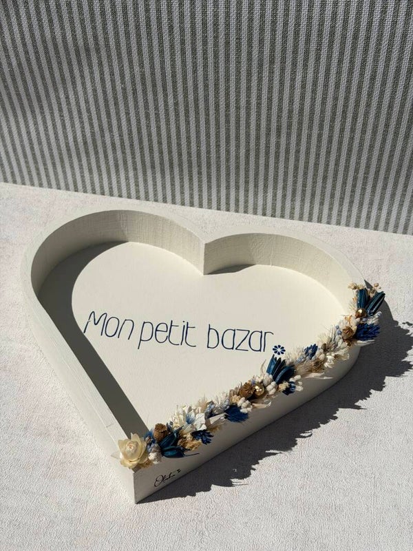 Vide poche blanc & bleu