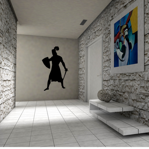 Vechter Wand Sticker Mat Zwart