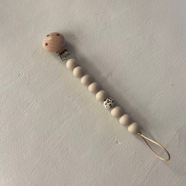 Speenkoord beige dots