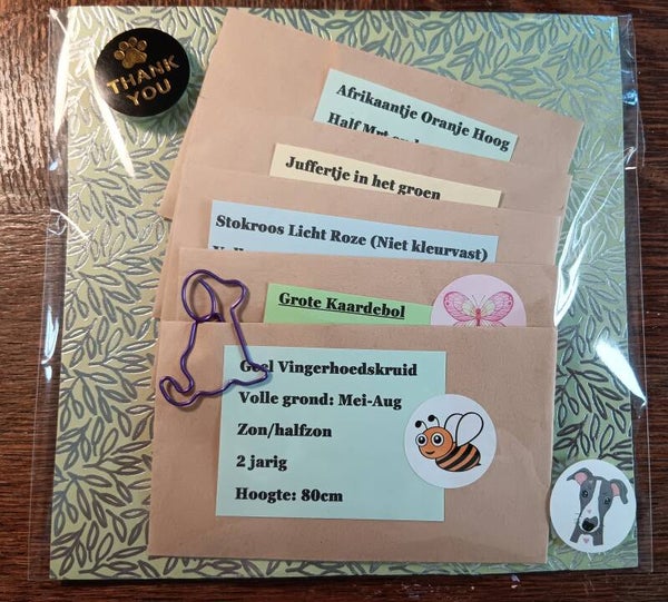 Cadeau Verpakking Zaadjes voor Stichting Lovingdogs