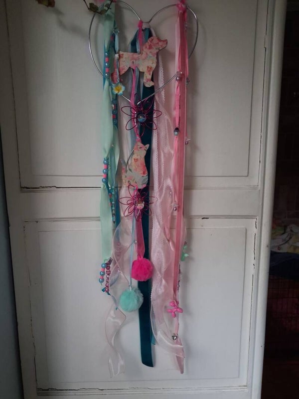 Hanger Dog & Cat Pink & Aqua
