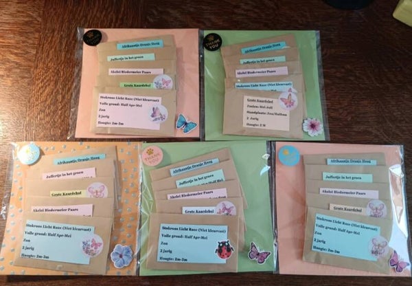 Cadeau Verpakking Zaadjes voor Stichting Zwerfdieren Kreta