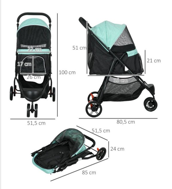 NIEUW‼️Pawhut Hondenbuggy tot 10/15kg 6265