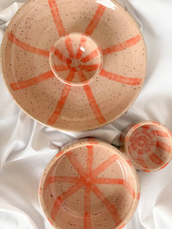 Aperobord roze/oranje