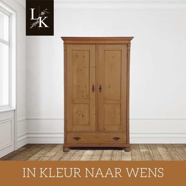 Landelijke klassieke kast, tweedeurskast, linnenkast, legkast