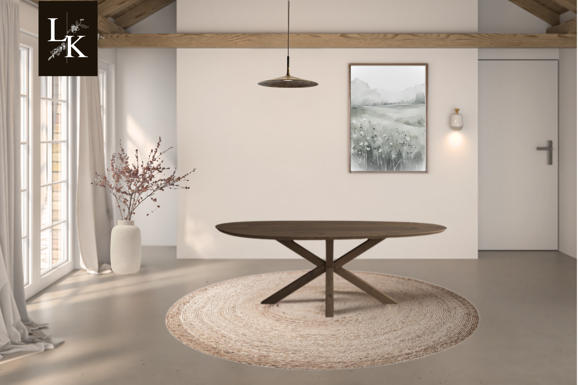 Landelijk Klassiek - Organisch - eettafel Himavik - eiken