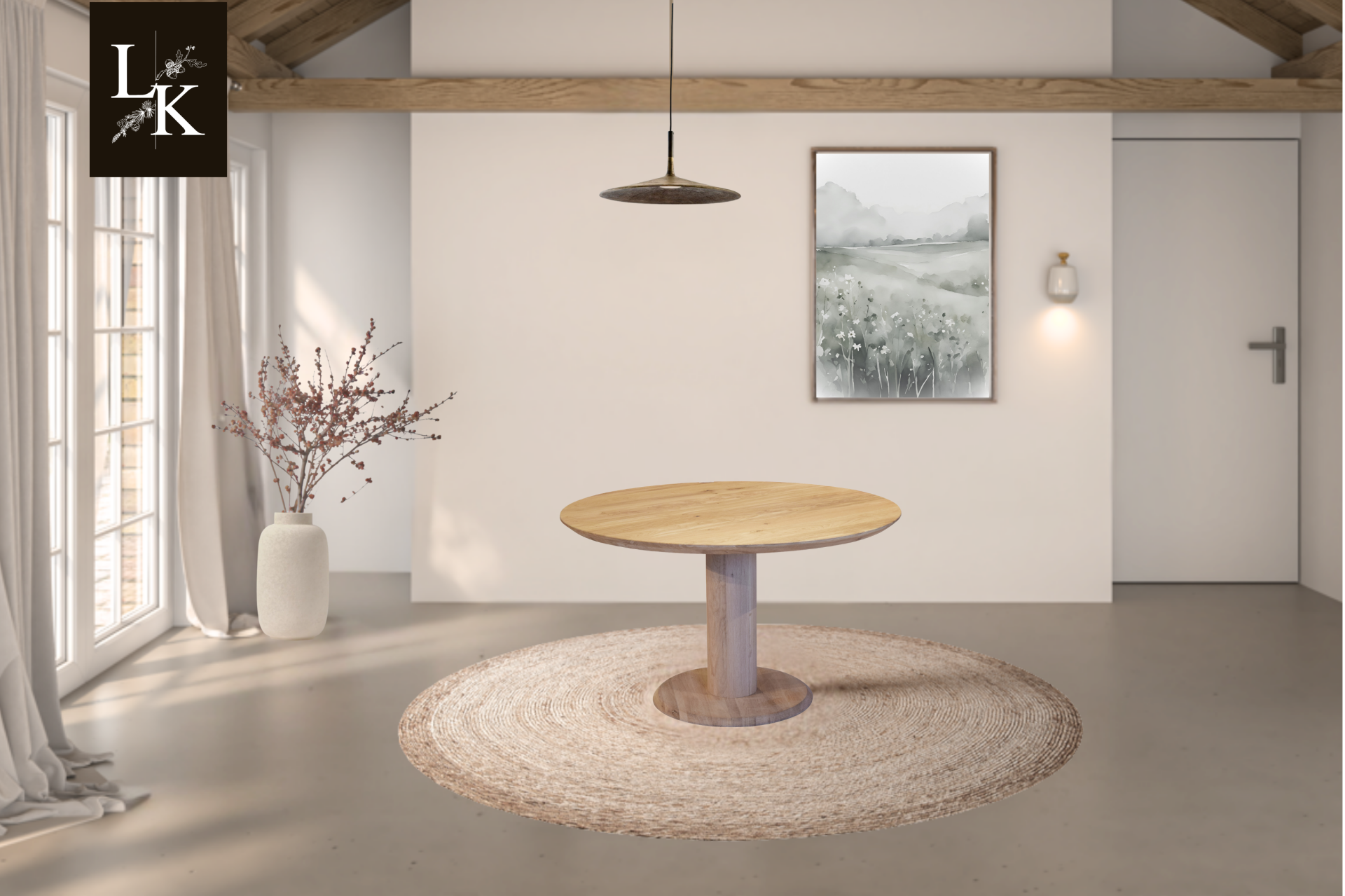 Landelijk Klassiek - Rond - eettafel Tenby - eiken